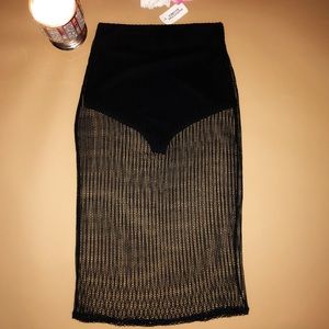Black see through skirt